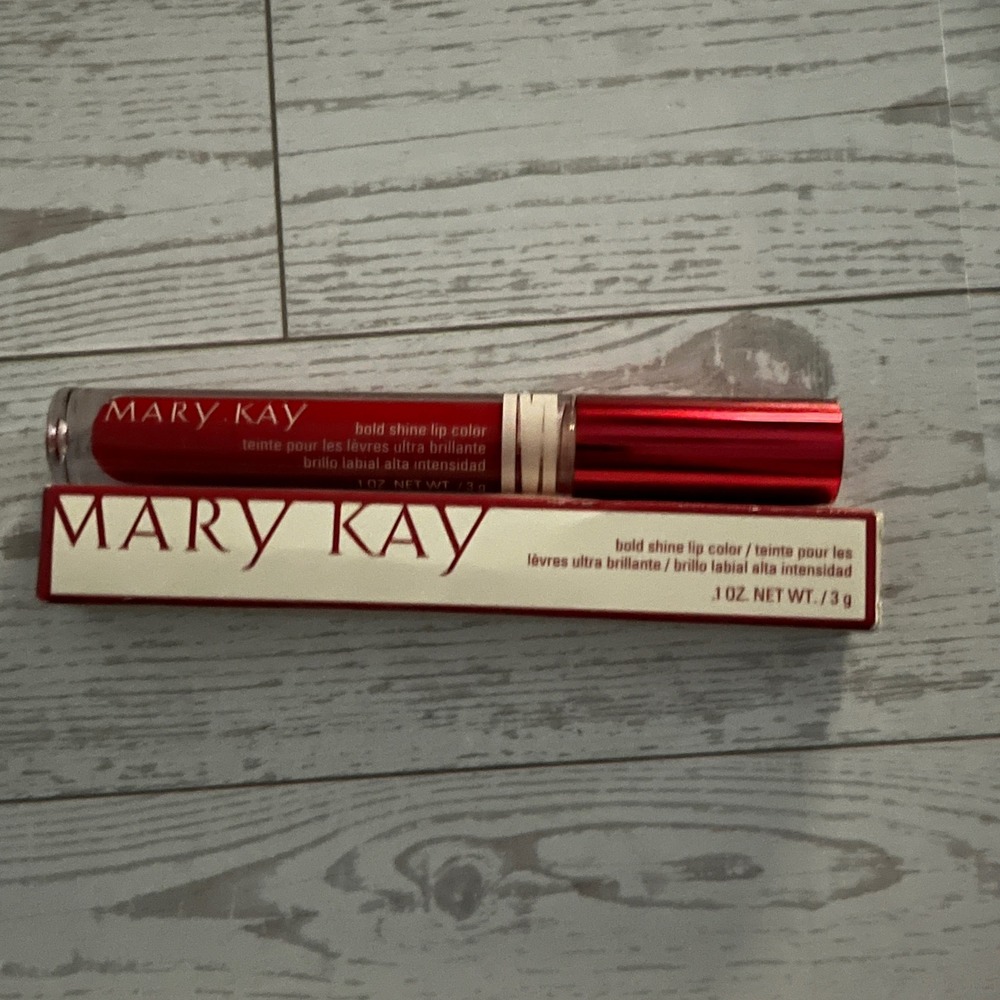 Mary Kay Bold Shine Lip Color Red High Intensity Ultra Brilliant 0.1 oz NEW